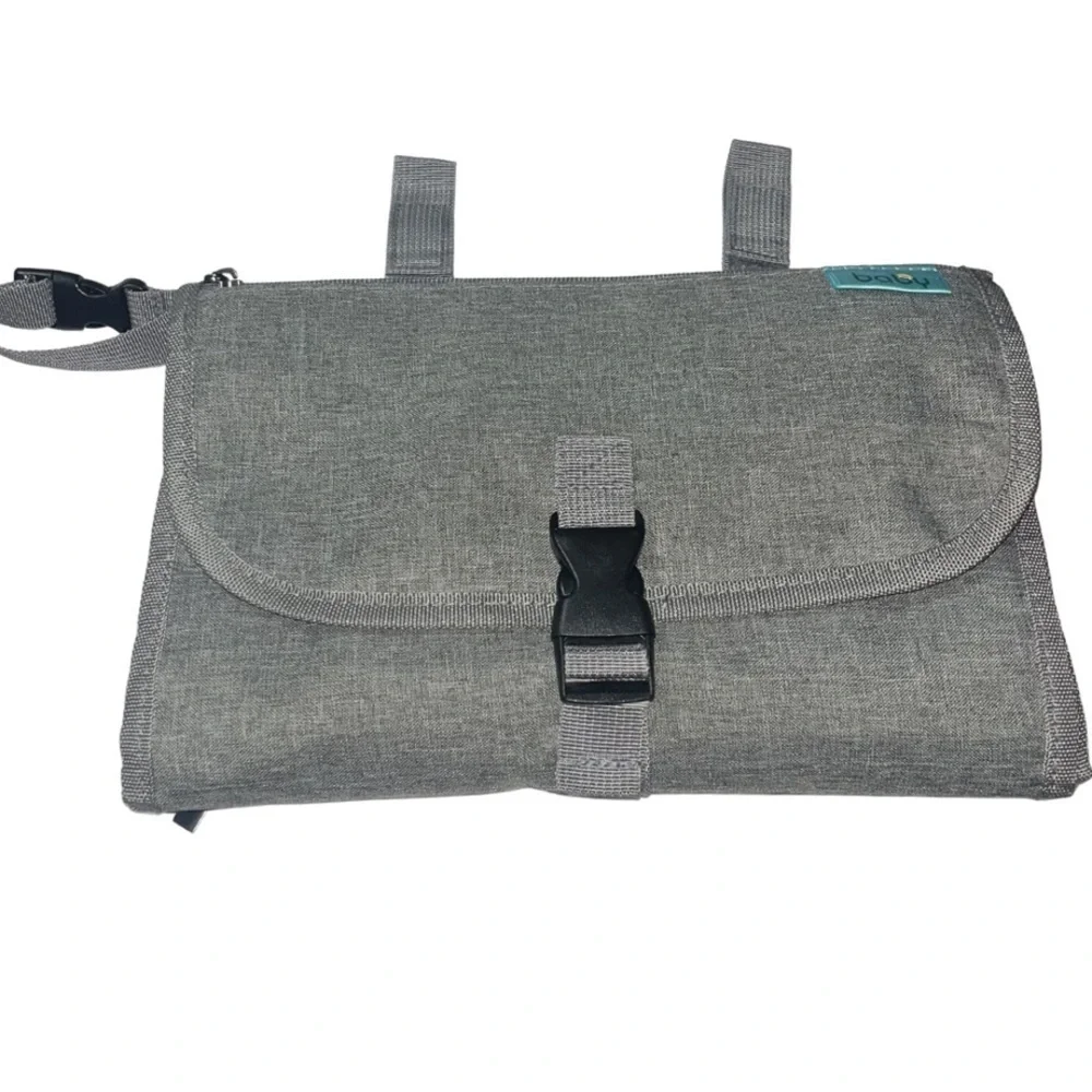 NWOT Kopi Baby Portable Diaper Changing Pad - Grey Travel Station